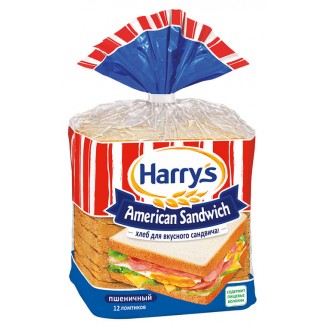 Хлеб пшеничный сэндвичный "Harrys" Sandwich 0,47кг