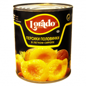 Персики половинки в сиропе "Loradо" 850мл