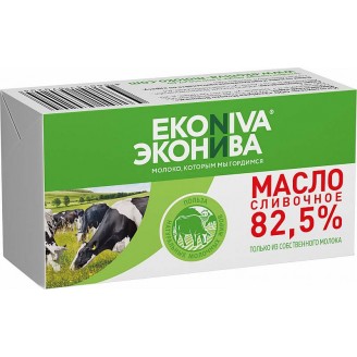 Масло Экомилк РОМБ ТРАДИЦИОННОЕ несоленое мдж 82,5 % 380 гр/8шт 1кг