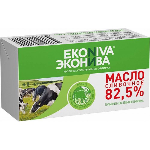 Масло сливочное Эконива 82,5% 350гр /10 1кг