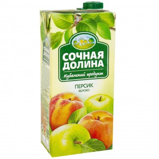 Сок "Сочная Долина" персик/яблоко 0,95л